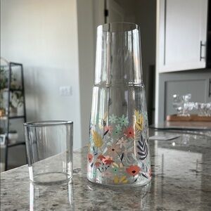 Bullseye Playground Plastic Carafe and Cup Set Floral